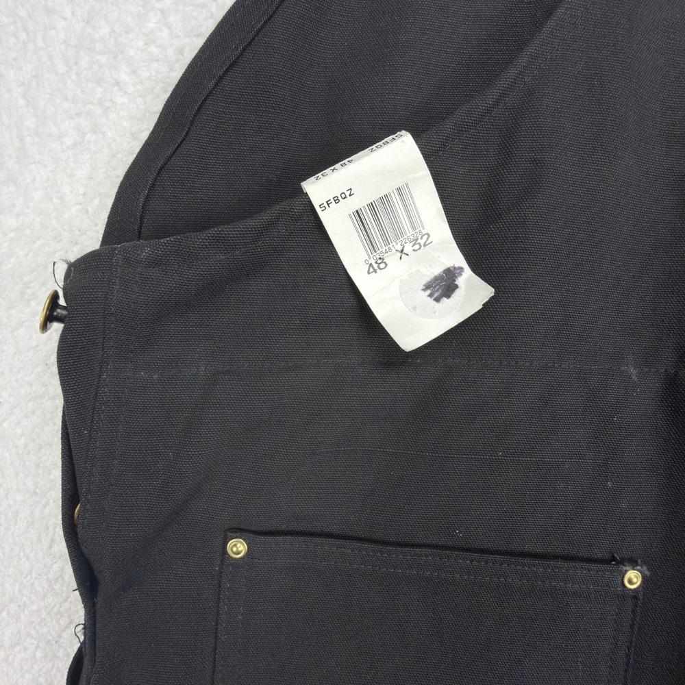 Carhartt‎ Quilt Lined Bibs Overalls Mens 48x32 R02 BLK 5FBQZ Black NWT NOS USA